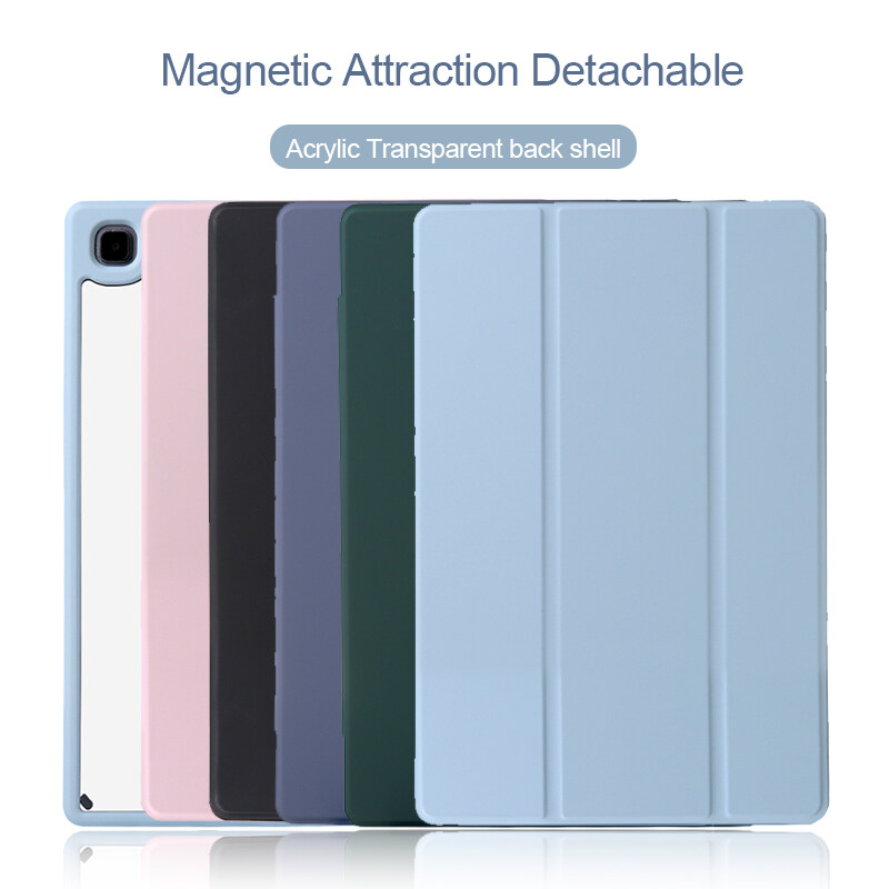 Detachable Magnetic Case for Samsung Galaxy Tab S8 S7 FE Plus S6 Lite Book Cover with Pencil Holder Galaxy A8 A7 Lite 2022 Back Cover Casing