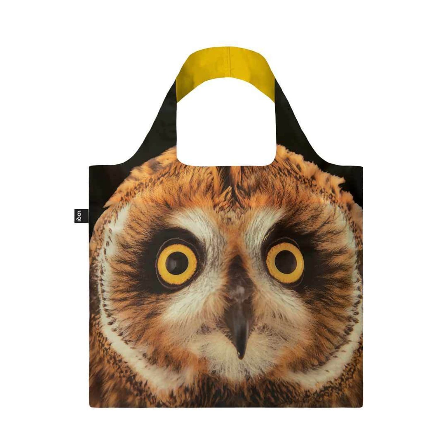 LOQI ARTIST Foldable Tote Bag - NAT GEO -  Short-eared Owl