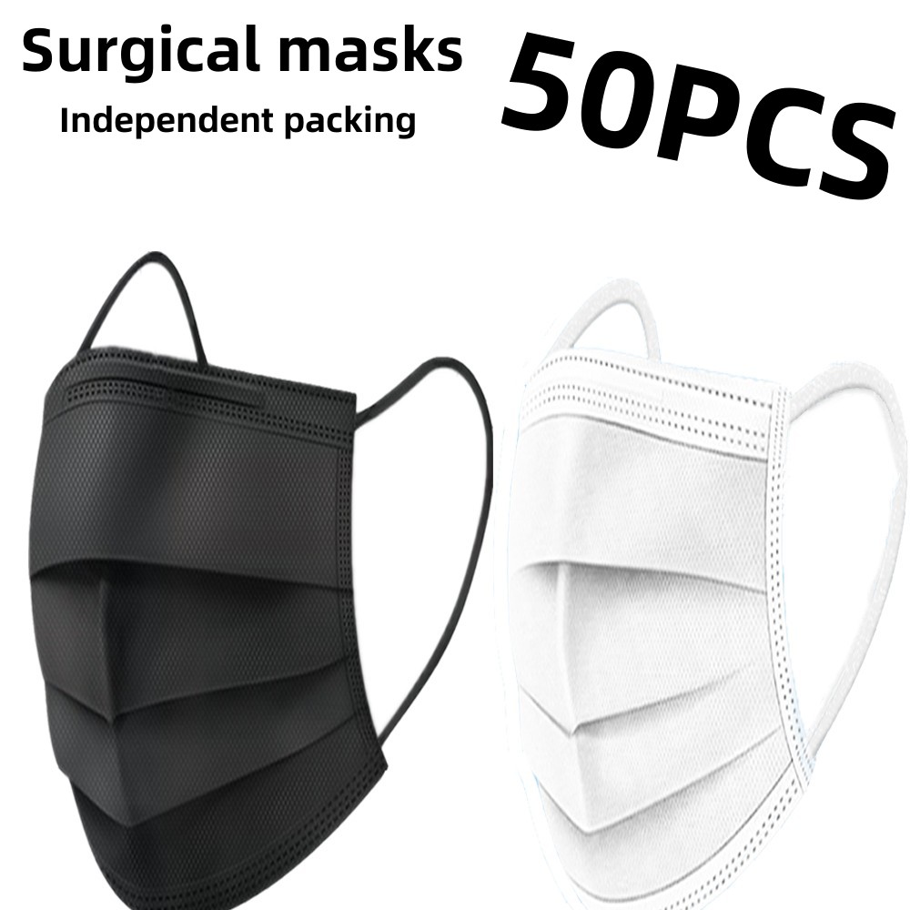 [SG] 4 PLY Disposable Face Mask 50 pieces Adult Single package Quick delivery 4 PLY 一次性口罩 50片