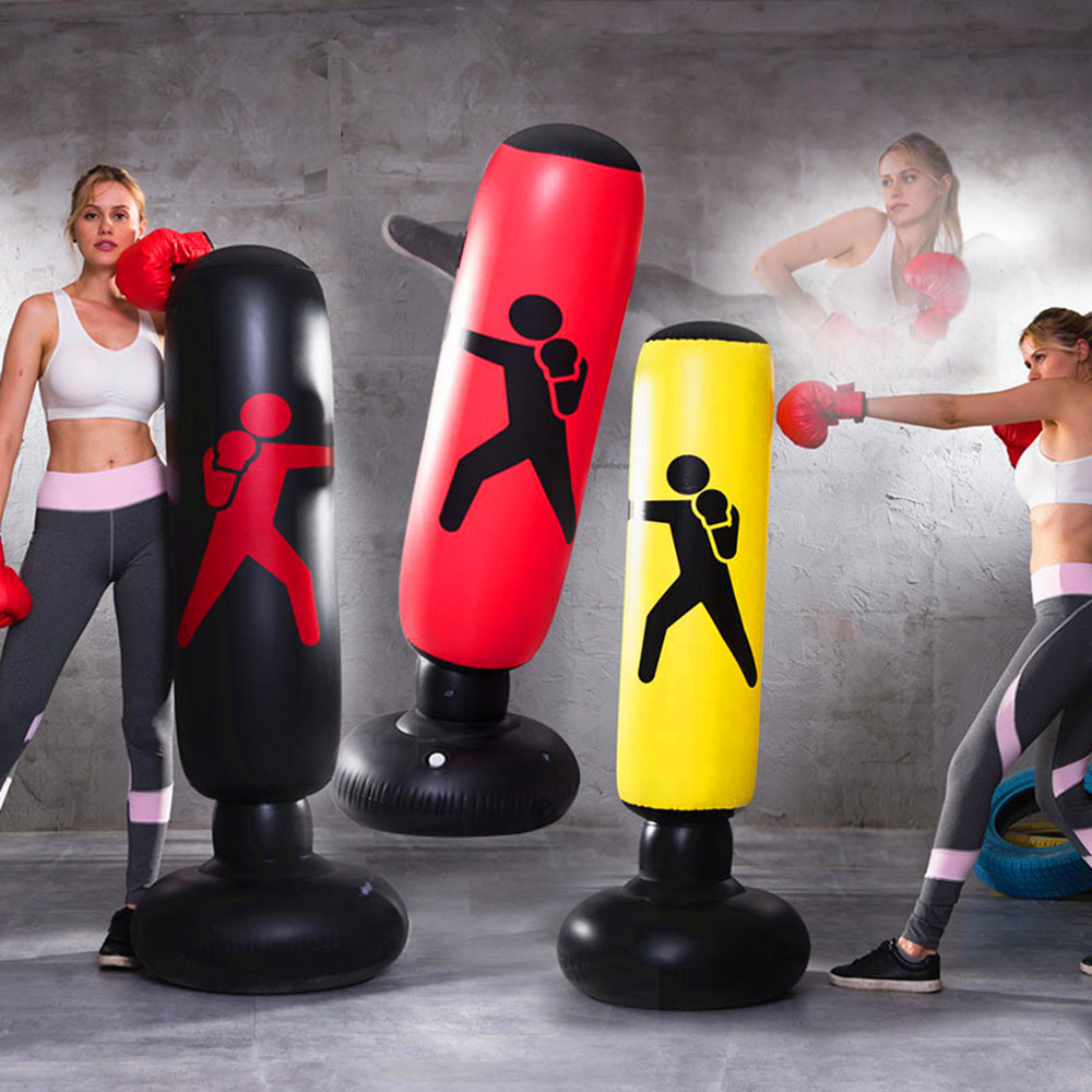 Training Fitness  Boxing Punching Bag Free Standing Boxing Punch 1.6m Inflatable Bag Training Indoor Musculation Sandbag