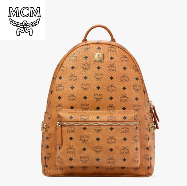 SG local Shop MCM 27cm Stark Side Studs Backpack in Visetos