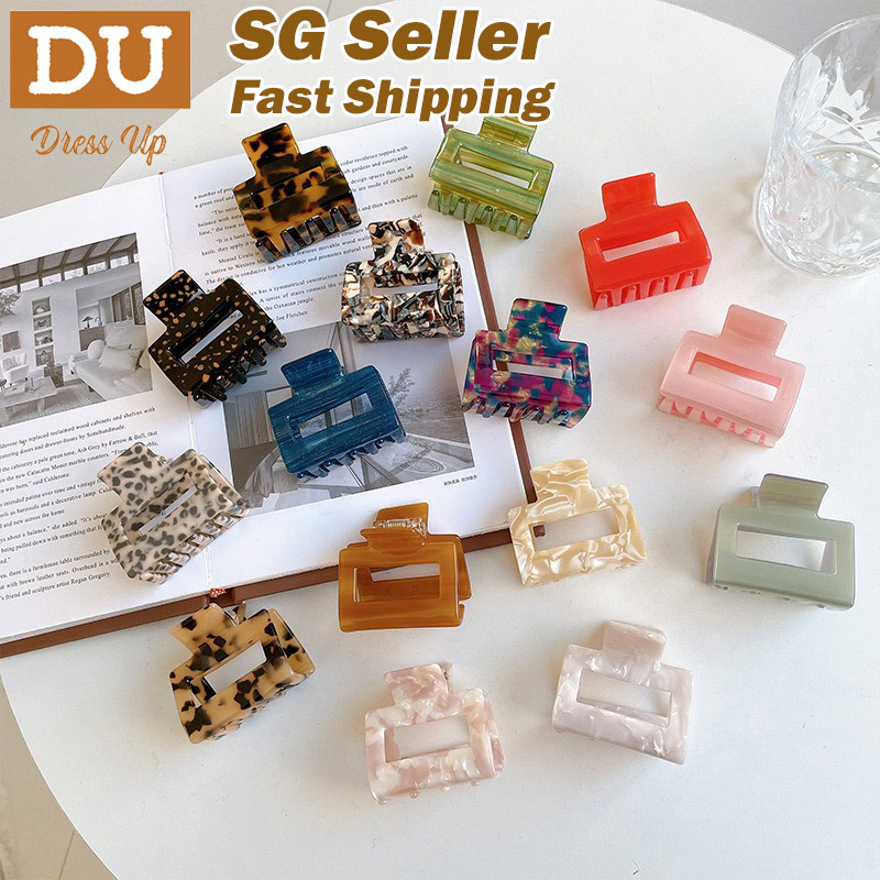 [SG] NEW | Eco-friendly Acetate Fiber Medium hair claw, 5cm Beautiful Hair Grip hair accessories for women Dress Up