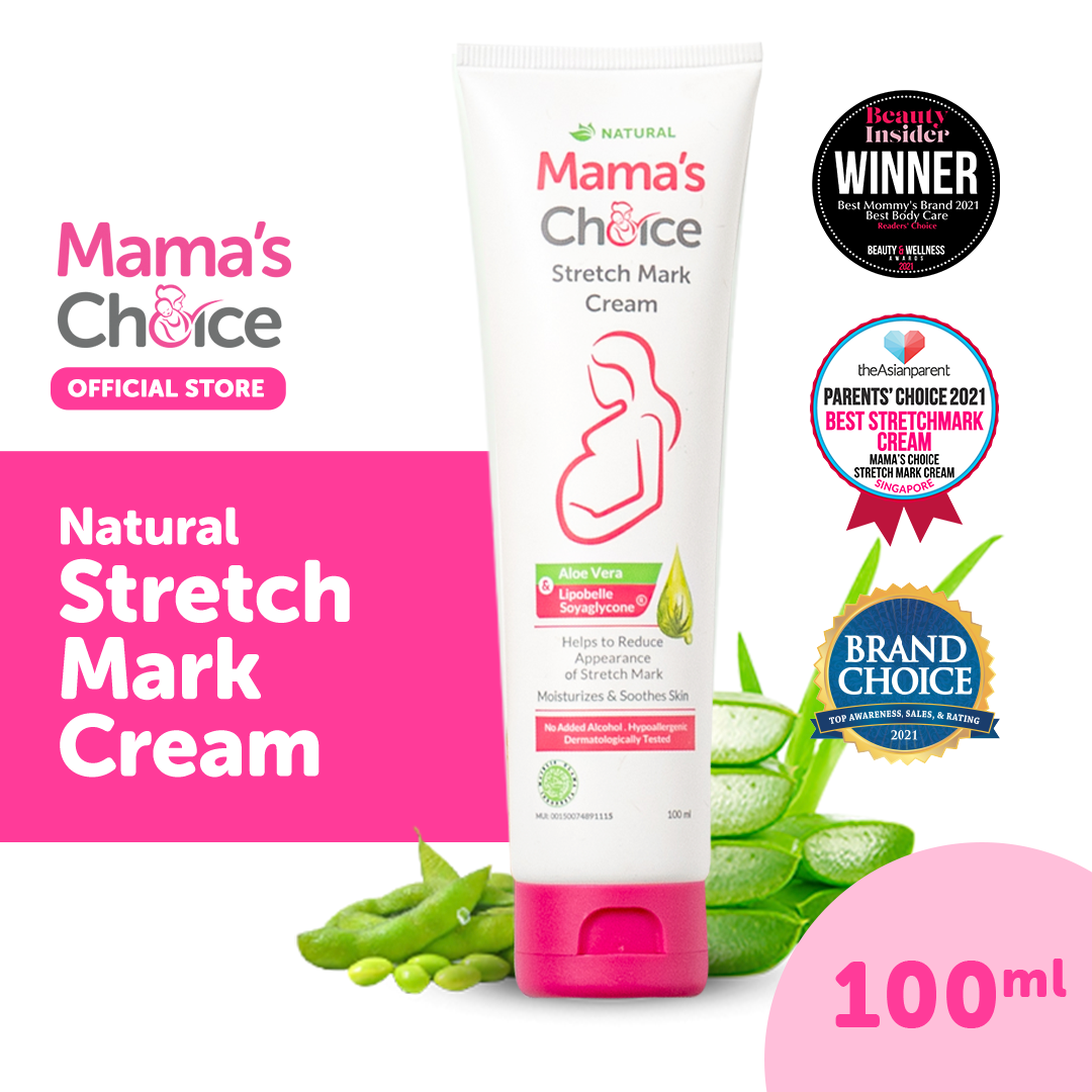 Mama's Choice Stretch Mark Cream (Safe, halal, natural maternity care products for pregnant and breastfeeding mothers)