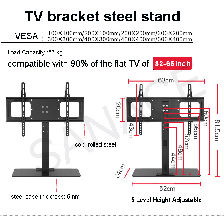 *SALES* steel base TV table stand / TV bracket for 32-65 inch TV, super solid!